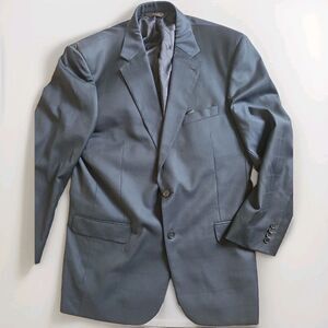 Jos A Bank Sport Coat Mens 43L Navy Blue Single Breasted 100% Wool Suit Blazer